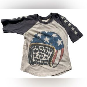 Tiny Whales Born to Ride Raglan Tee